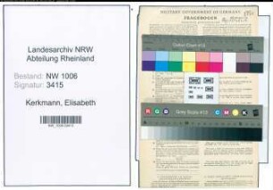 Entnazifizierung Elisabeth Kerkmann , geb. 28.03.1901 ()