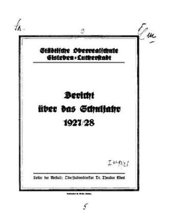 1927/28: Bericht ... - 1927/28