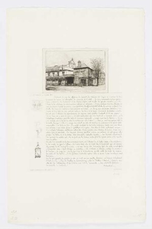 Ansicht des bei der Renovierung zerstörten Théâtre du Luxembourg in Paris, an Herrn Ausset adressierter Brief vom 15. Juni 1868