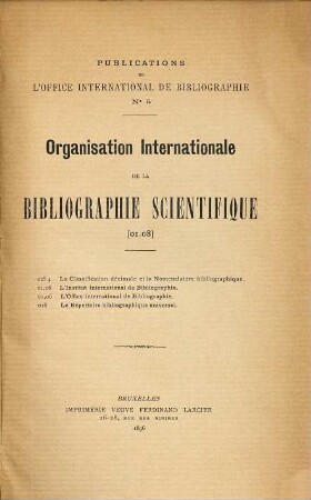 Organisation internationale de la bibliographie scientifique