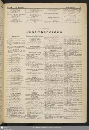 VII. Abschnitt. Justizbehörden