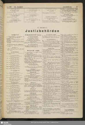 VII. Abschnitt. Justizbehörden