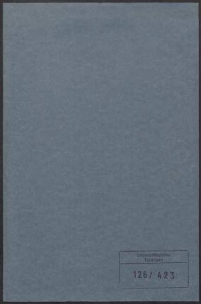 Jakob Meisenheimer (1876-1934). Personalakte des Lehrkörpers : Akte betreffend Jakob Meisenheimer, ordentlicher Professor für Chemie