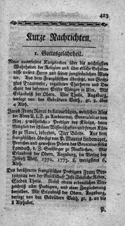 1. Gottesgelahrheit.