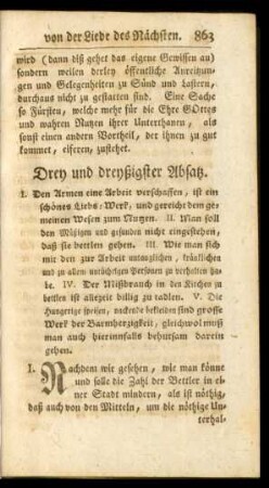 Drey und dreyßigster Absatz