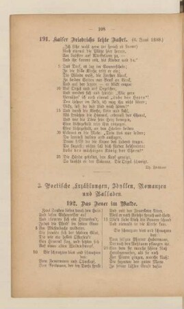 3. Poetische Erzählungen, Idyllen, Romanzen und Balladen