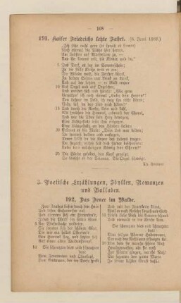 3. Poetische Erzählungen, Idyllen, Romanzen und Balladen