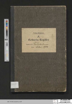 Geburtsregister Güldendorf 1904 (Zweitregister)