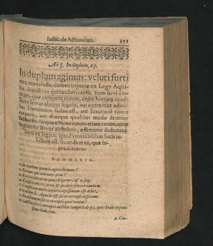 Ad § Induplum 23. In duplum agimus: veluti furti nec manifesti, damni iniuriae ex Lege Aquilia ...