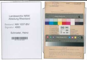 Entnazifizierung Heinz Schroeter , geb. 02.08.1899 (Bergmann)