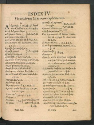 Index IV. Vocabulorum Graecorum explicatorum
