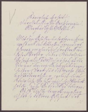 Schreiben von Anna Haas an die Großherzogin Luise; Dank für das Weihnachtsgeschenk und Hoffen auf eine baldige Gesundung der Großherzogin