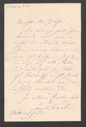Brief an Unbekannt : 28.01.1854