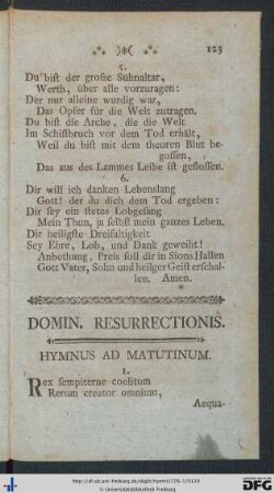 Dominica Resurrectionis.
