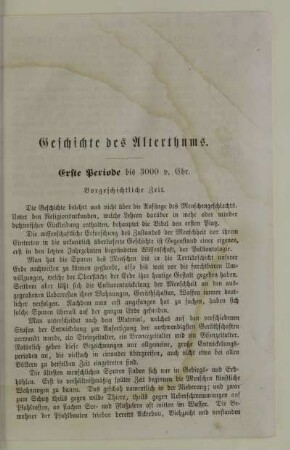 Erste Periode bis 3000 v. Chr. Vorgeschichtliche Zeit