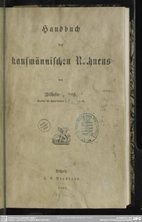 Handbuch der kaufmännischen Rechnens