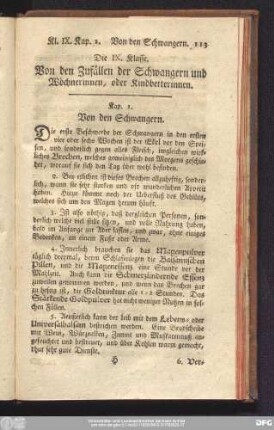 Kap. 1. Von den Schwangern.