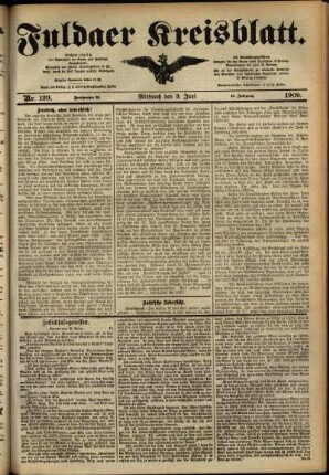 Ausgabe vom Mittwoch, den 09. Juni 1909.