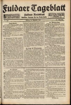 Ausgabe vom Freitag, den 18. November 1921.