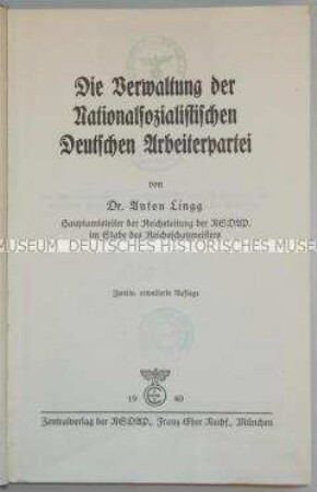 Abhandlung über die Verwaltung der NSDAP