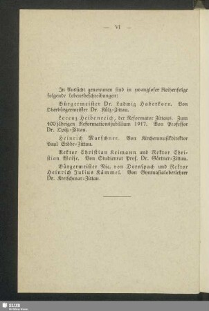 In Aussicht genommene Lebensbeschreibungen