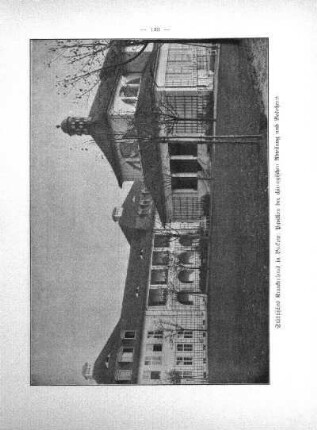 Städtisches Krankenhaus in Buckow: Pavilion der chirurgischen Abteilung und Badehaus