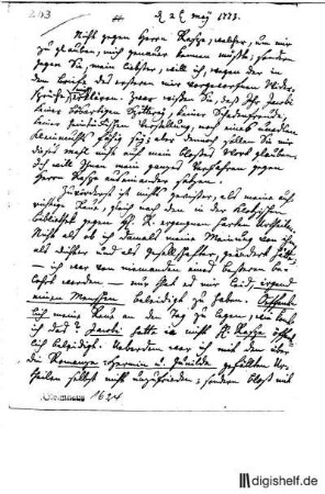203: Brief von Johann Georg Jacobi an Johann Wilhelm Ludwig Gleim