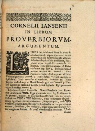 Analecta in Proverbia, Ecclesiasten ...