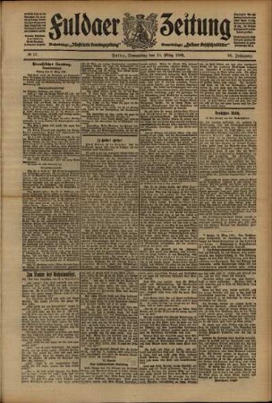 Ausgabe vom Donnerstag, den 11. März 1909.