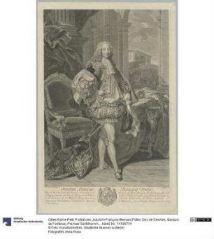 Porträt des Joachim-François-Bernard Potier, Duc de Gesvres, Marquis de Fontenay, Premier Gentilhomme de la Cham