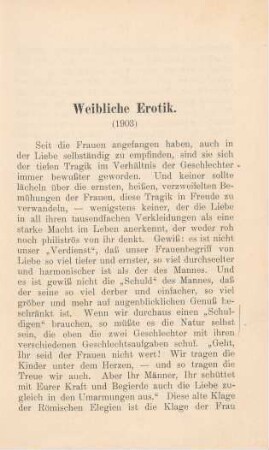 Weibliche Erotik (1903)