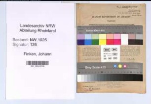 Entnazifizierung Johann Finken , geb. 03.06.1894 (Schlosser)