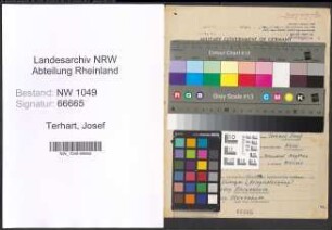 Entnazifizierung Josef Terhart , geb. 08.03.1893 (Werkmeister)