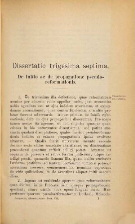Dissertationes selectae in historiam ecclesiasticam, 7