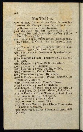 166-168, Musikalien.