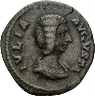 Denar für Iulia Domna mit Darstellung der Fortuna