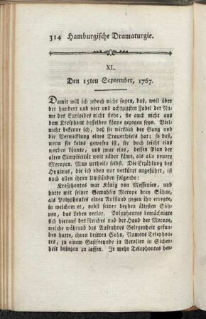 XL. Den 15ten September, 1767