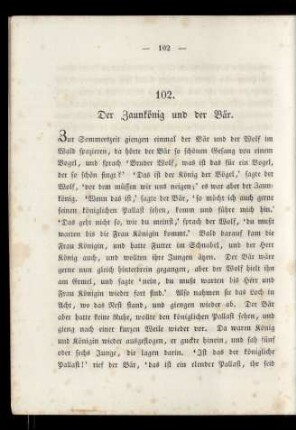 102. Der Zaunkönig und der Bär.