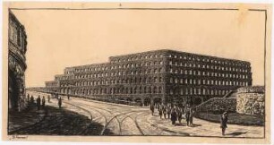 Kaufmannshaus, Köln: Perspektivische Ansicht
