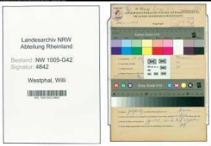 Entnazifizierung Willi Westphal , geb. 10.11.1921 (Maschinenbauer)
