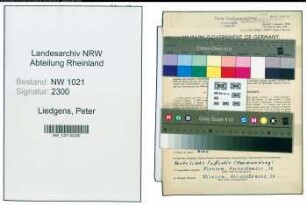 Entnazifizierung Peter Liedgens , geb. 11.02.1906 (Friseur)
