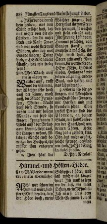 Himmel- und Höllen-Lieder