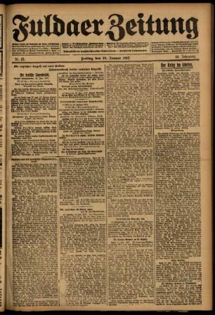 Ausgabe vom Freitag, den 19. Januar 1917.