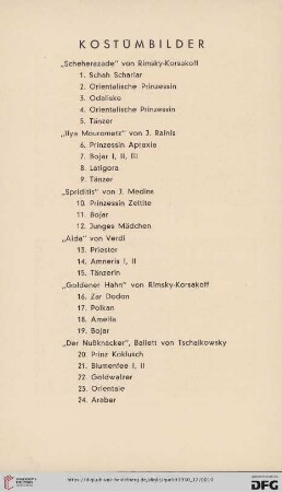 Kostümbilder (Nr. 1-49)