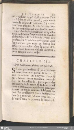 Chapitre III. Des Substances salines en général