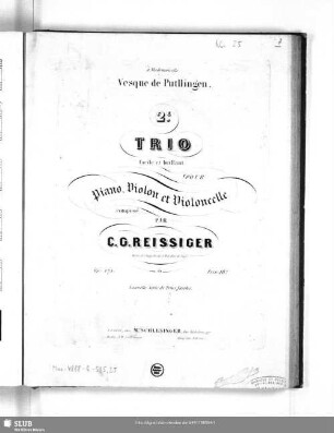 2e. Trio facile et brillant pour Piano, Violon et Violoncelle : Op. 175