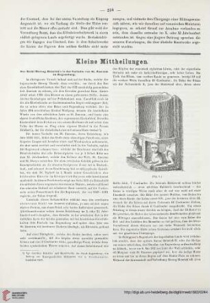 Kleine Mittheilungen