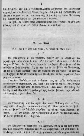 Dritter Titel.