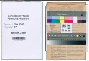 Entnazifizierung Josef Becker , geb. 30.08.1913 (Verwaltungsangestellter)