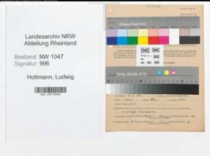 Entnazifizierung Ludwig Holtmann , geb. 07.05.1886 (Apotheker)
